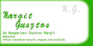 margit gusztos business card